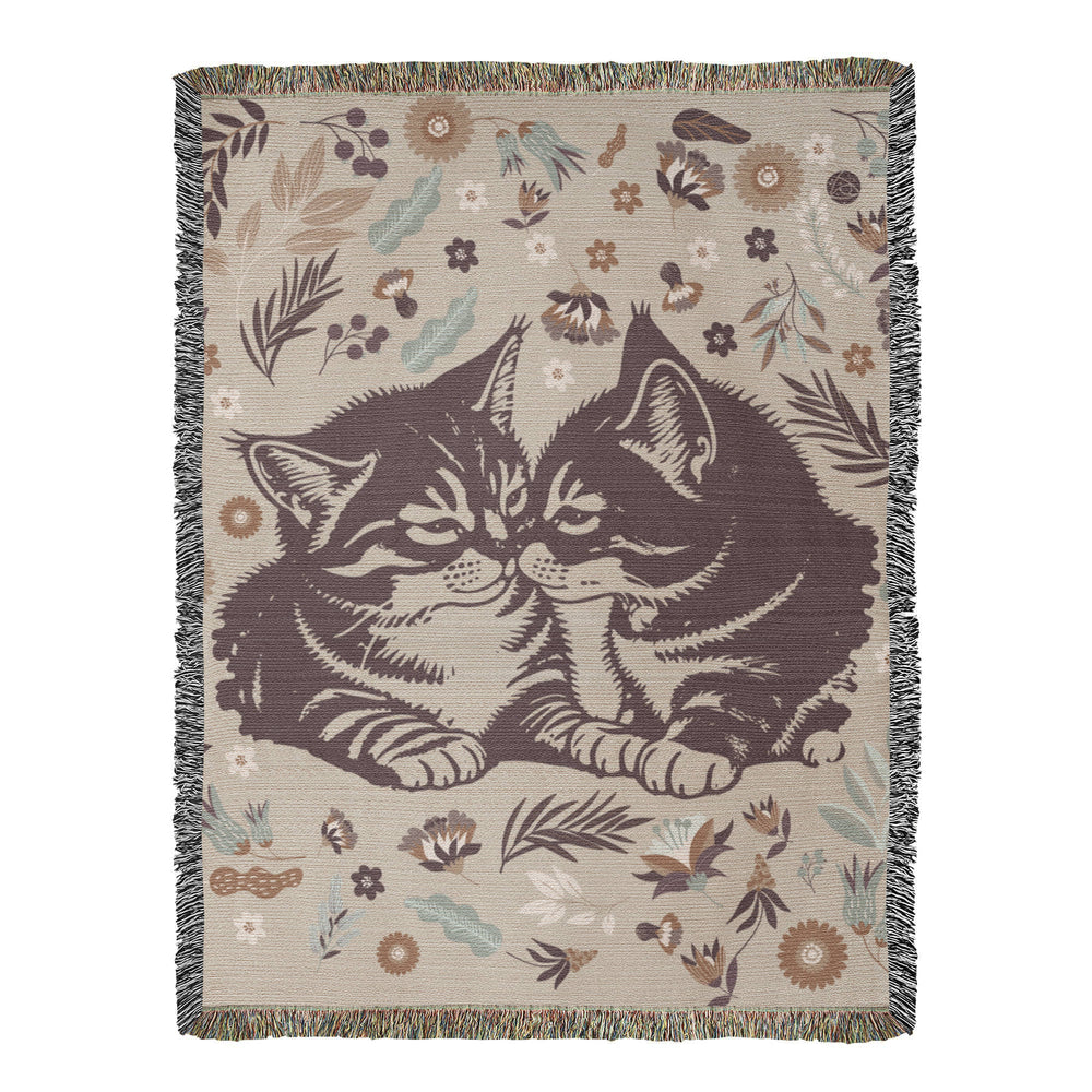 Snuggling Kitties - Woven Blanket