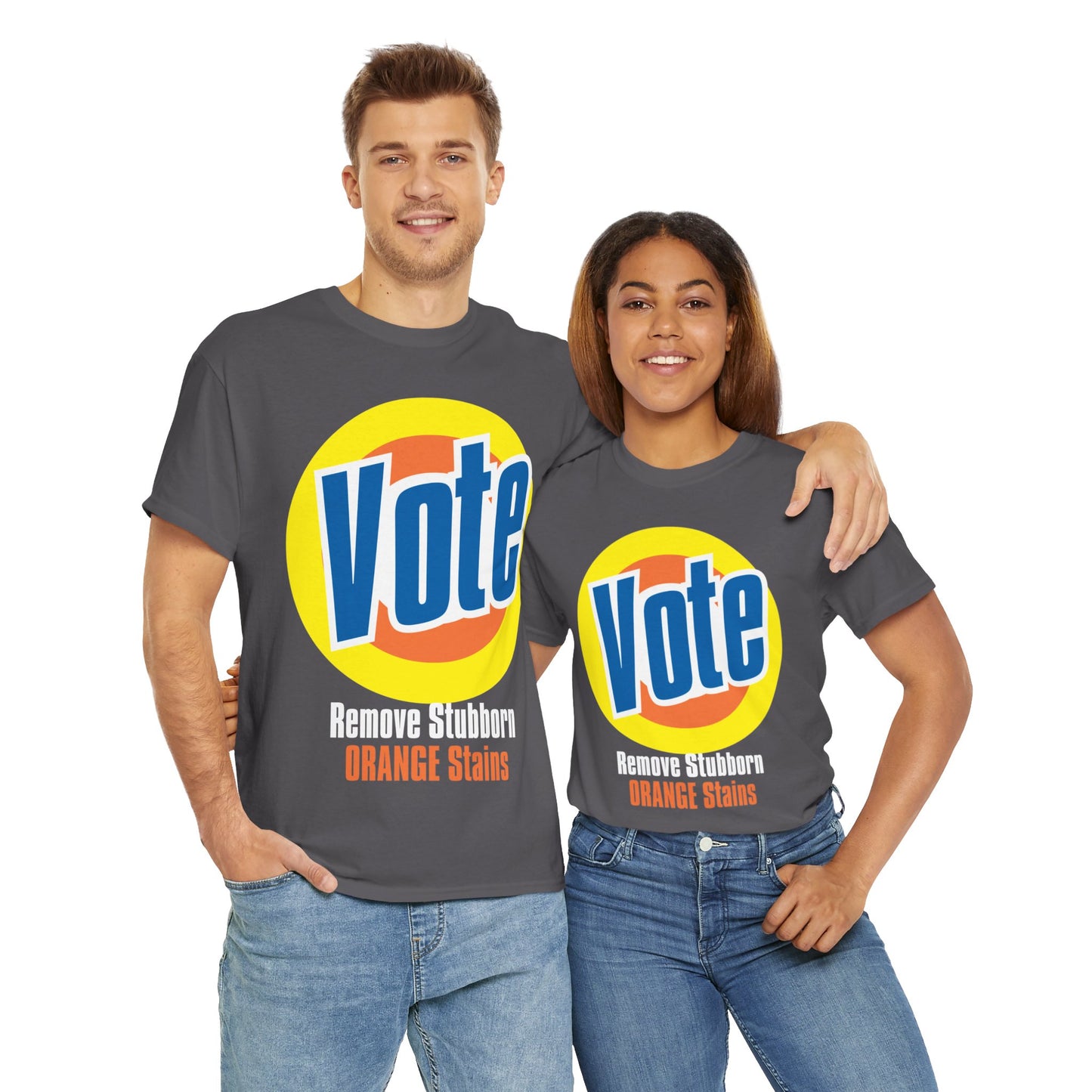 Vote! Remove Stubborn Orange Stains: Premium Unisex T-shirt (Dark)