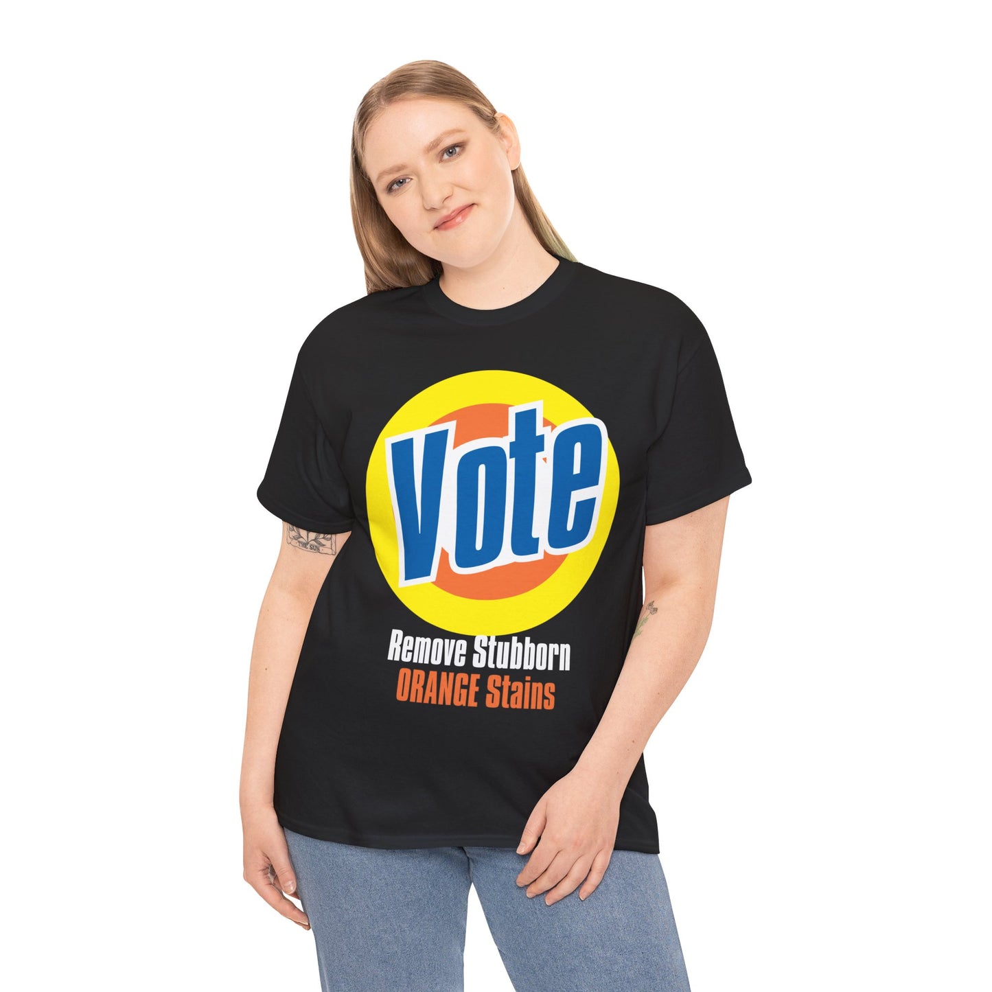 Vote! Remove Stubborn Orange Stains: Premium Unisex T-shirt (Dark)