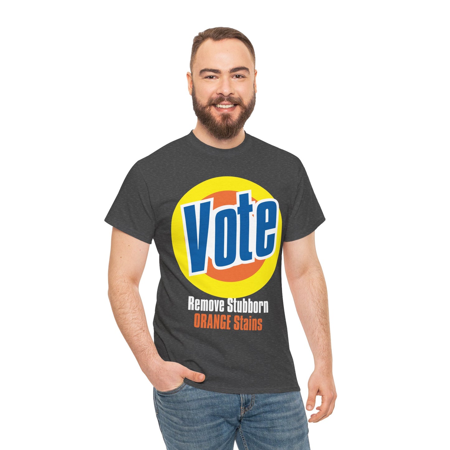 Vote! Remove Stubborn Orange Stains: Premium Unisex T-shirt (Dark)