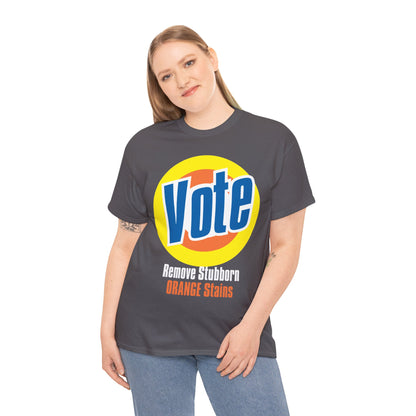 Vote! Remove Stubborn Orange Stains: Premium Unisex T-shirt (Dark)