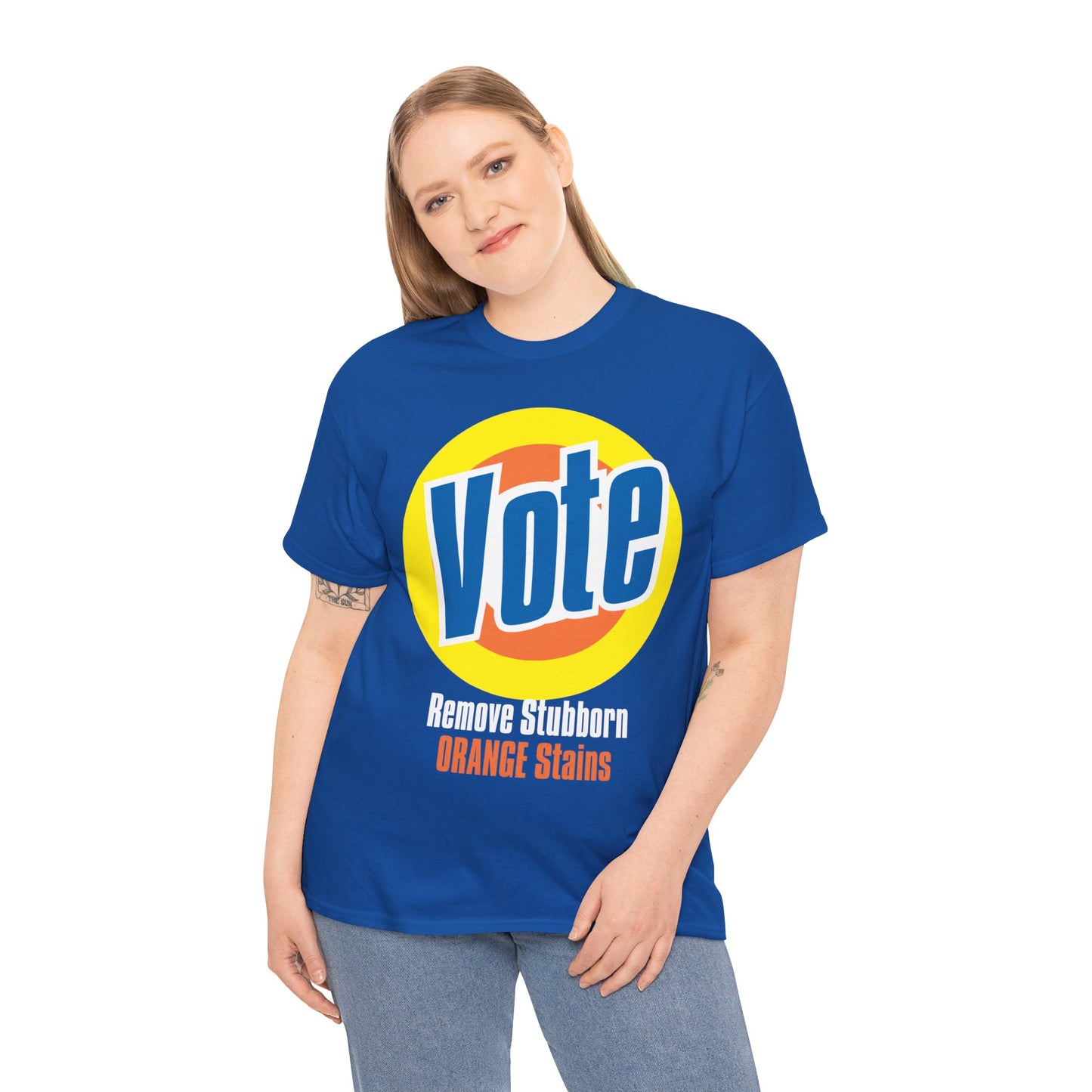 Vote! Remove Stubborn Orange Stains: Premium Unisex T-shirt (Dark)