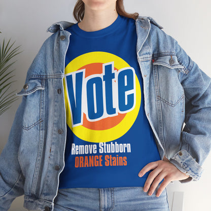 Vote! Remove Stubborn Orange Stains: Premium Unisex T-shirt (Dark)