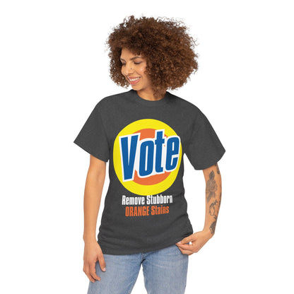 Vote! Remove Stubborn Orange Stains: Premium Unisex T-shirt (Dark)