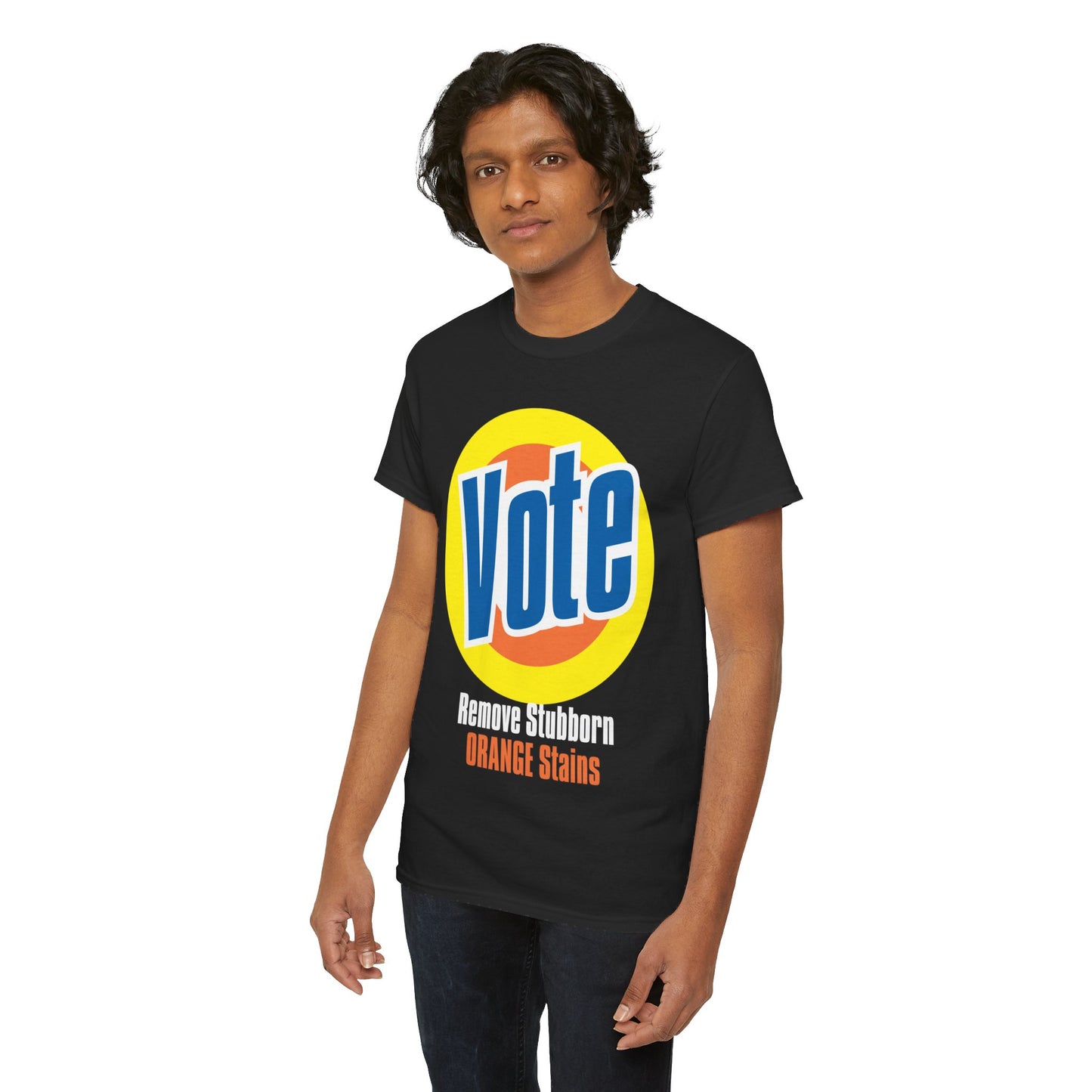 Vote! Remove Stubborn Orange Stains: Premium Unisex T-shirt (Dark)