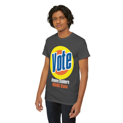 Vote! Remove Stubborn Orange Stains: Premium Unisex T-shirt (Dark)