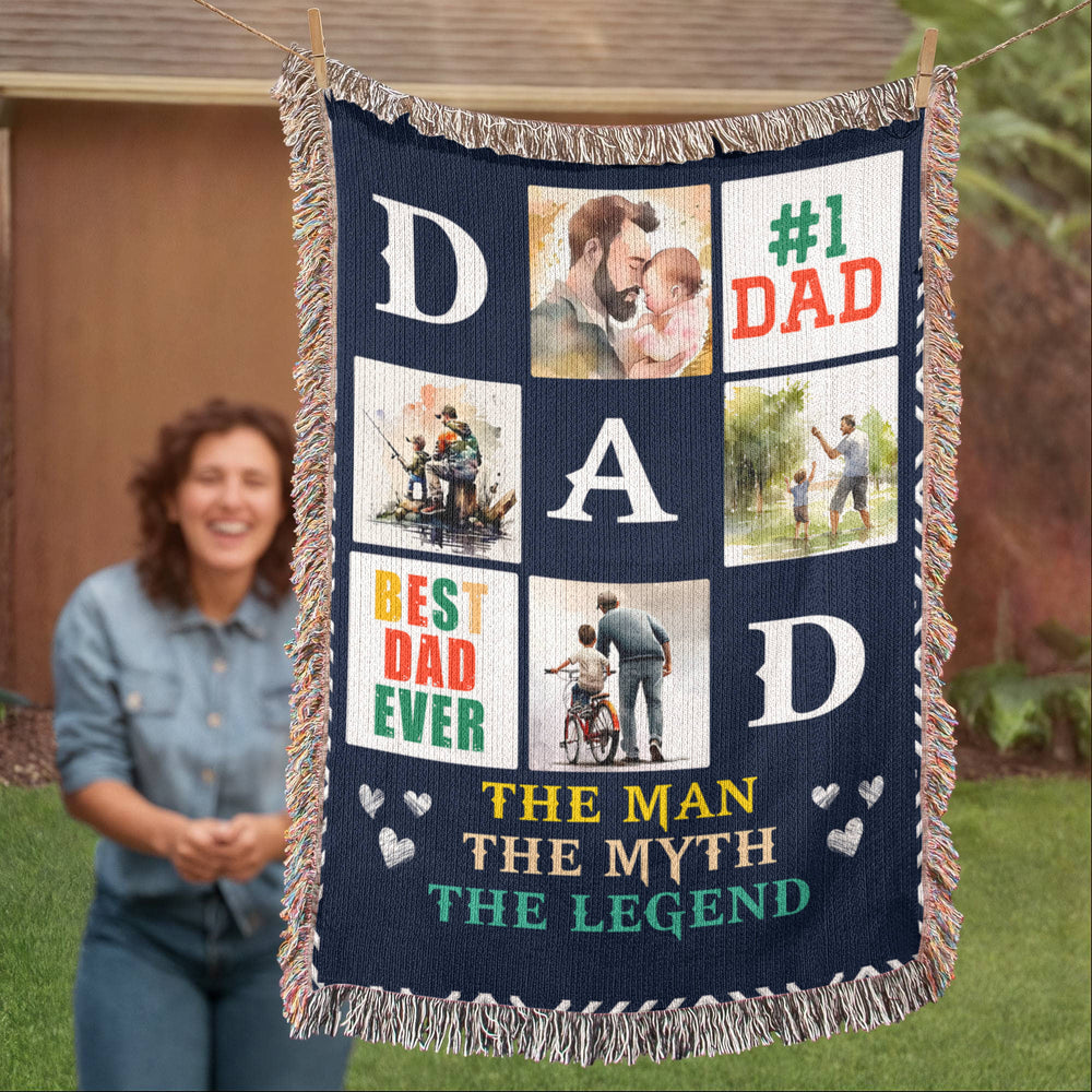 Best Dad Ever - Woven Blanket
